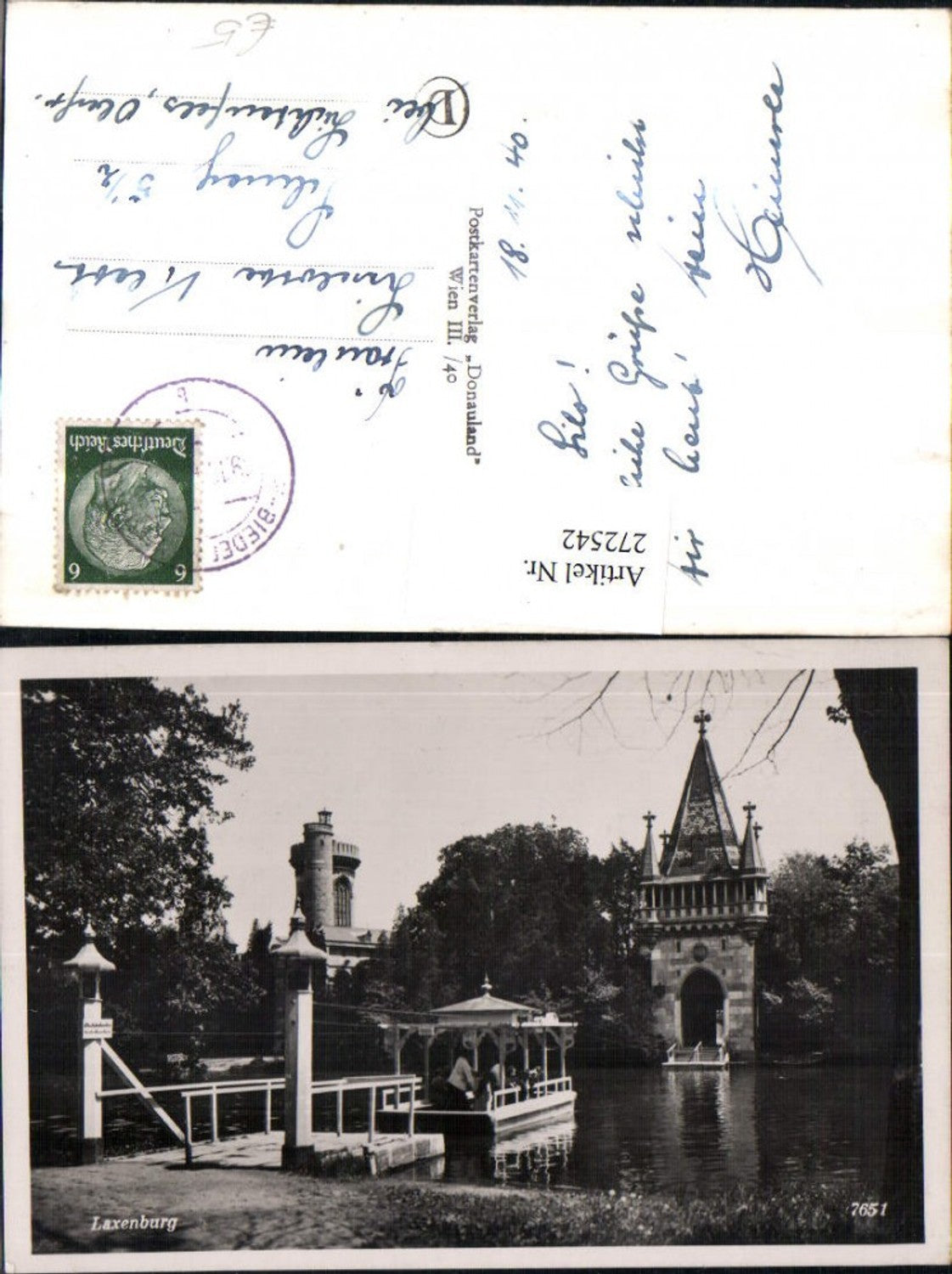 272542,Laxenburg b. Mödling Franzensburg Turm Fähre