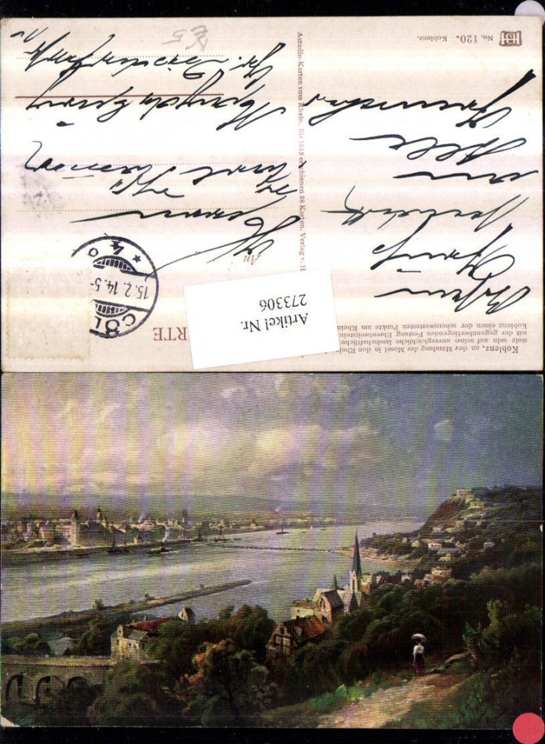 273306,Künstler AK N. Astudin Koblenz Totale
