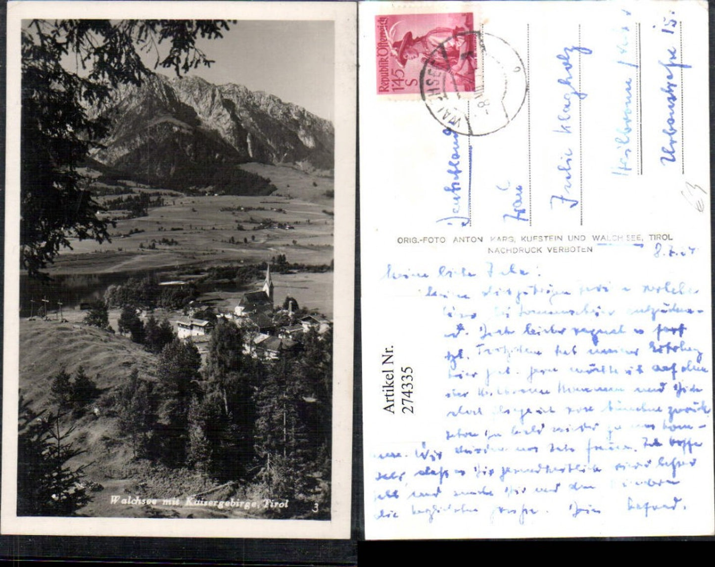 Alte Ansichtskarte – Old Postcard