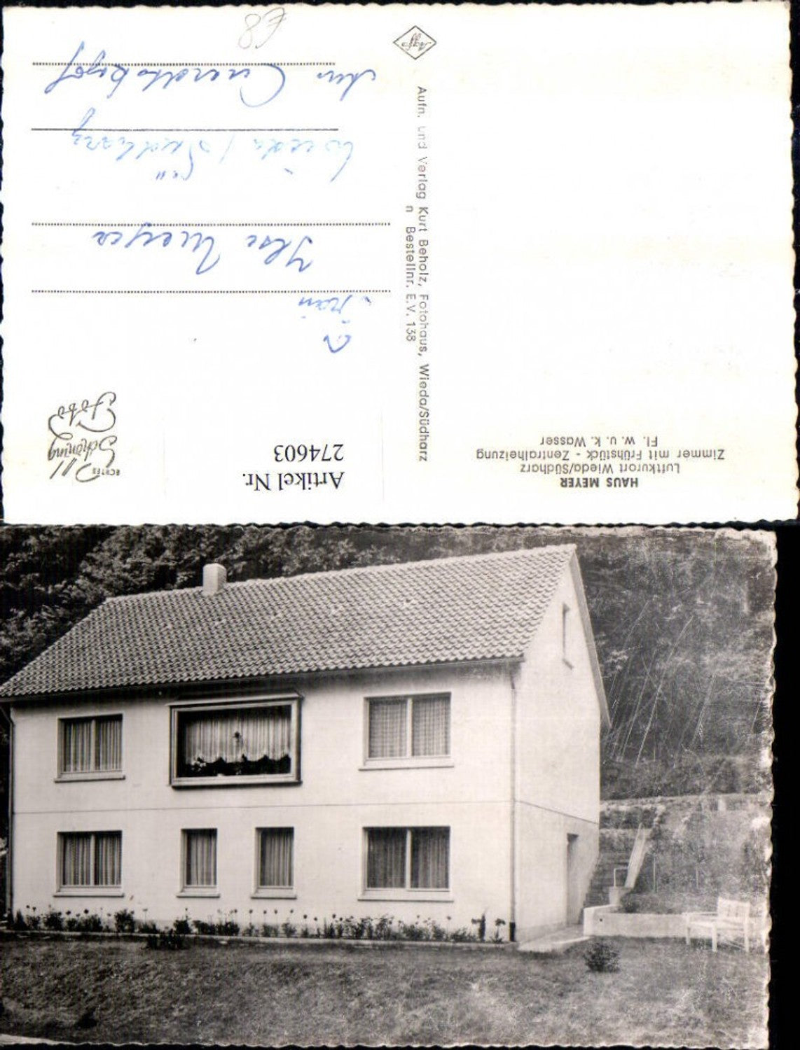 274603,Wieda im Südharz Haus Meyer Hausansicht