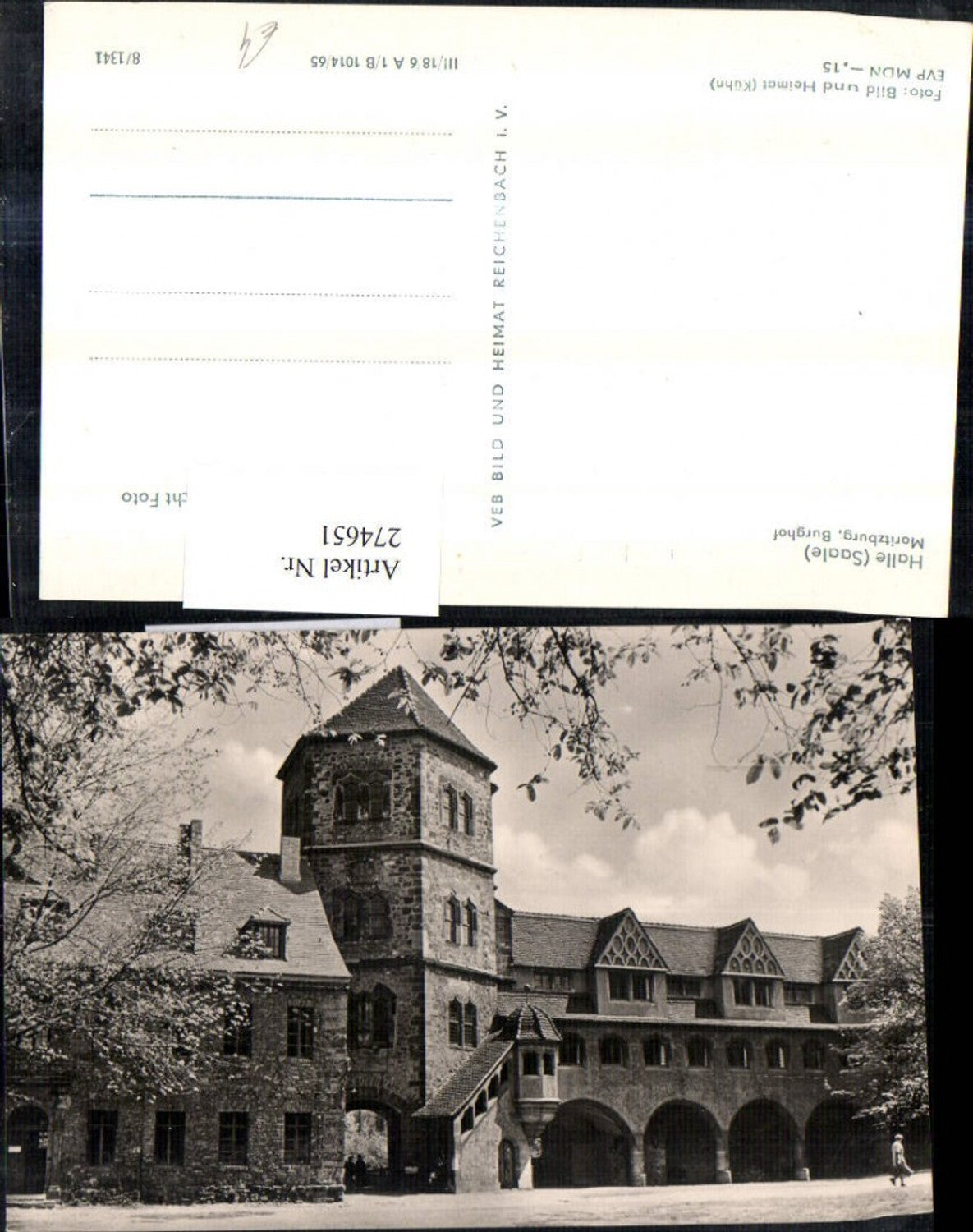 274651,Halle an d. Saale Moritzburg Burghof pub VEB