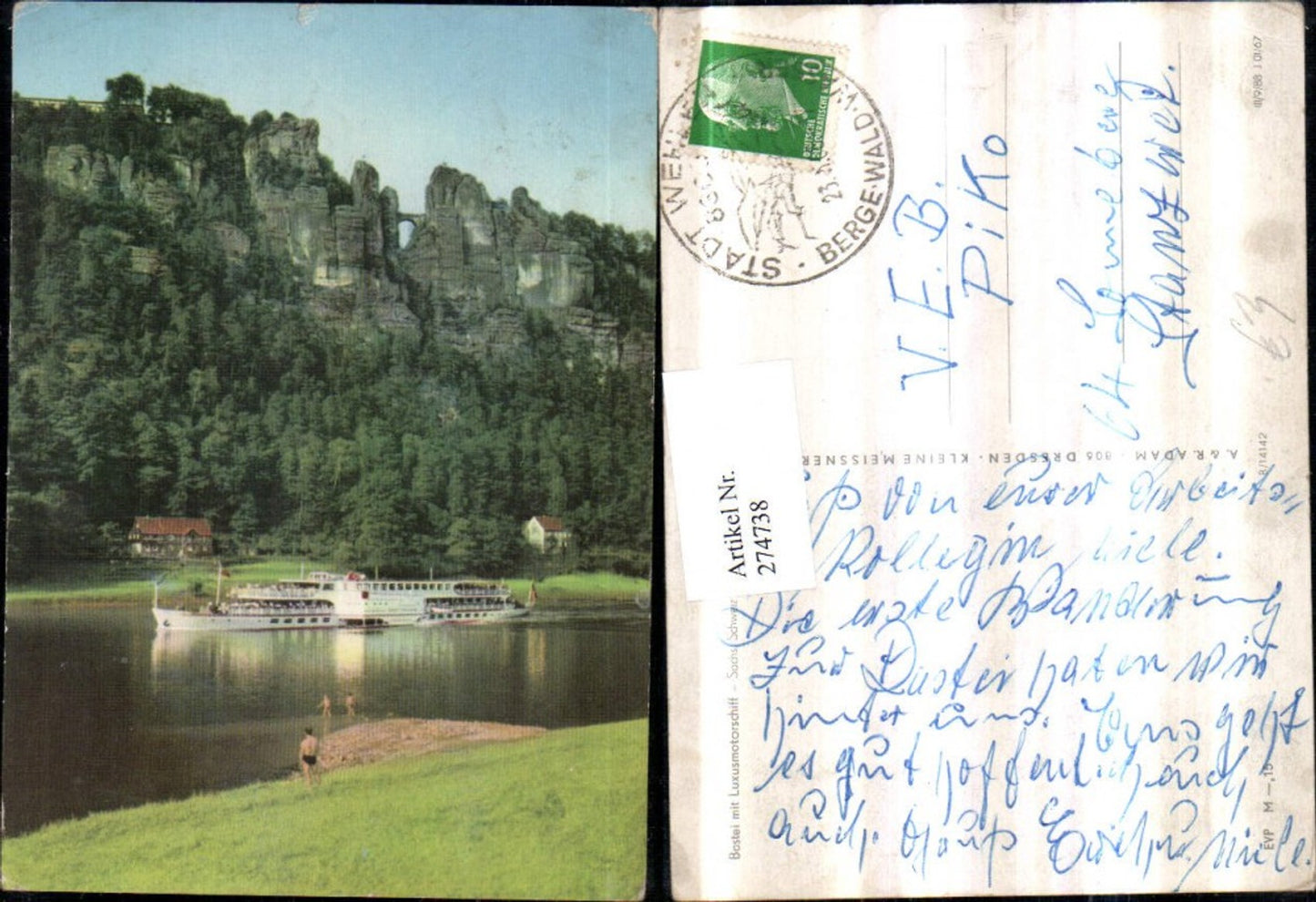 274738,Sächsische Schweiz Bastei m. Luxusmotorschiff