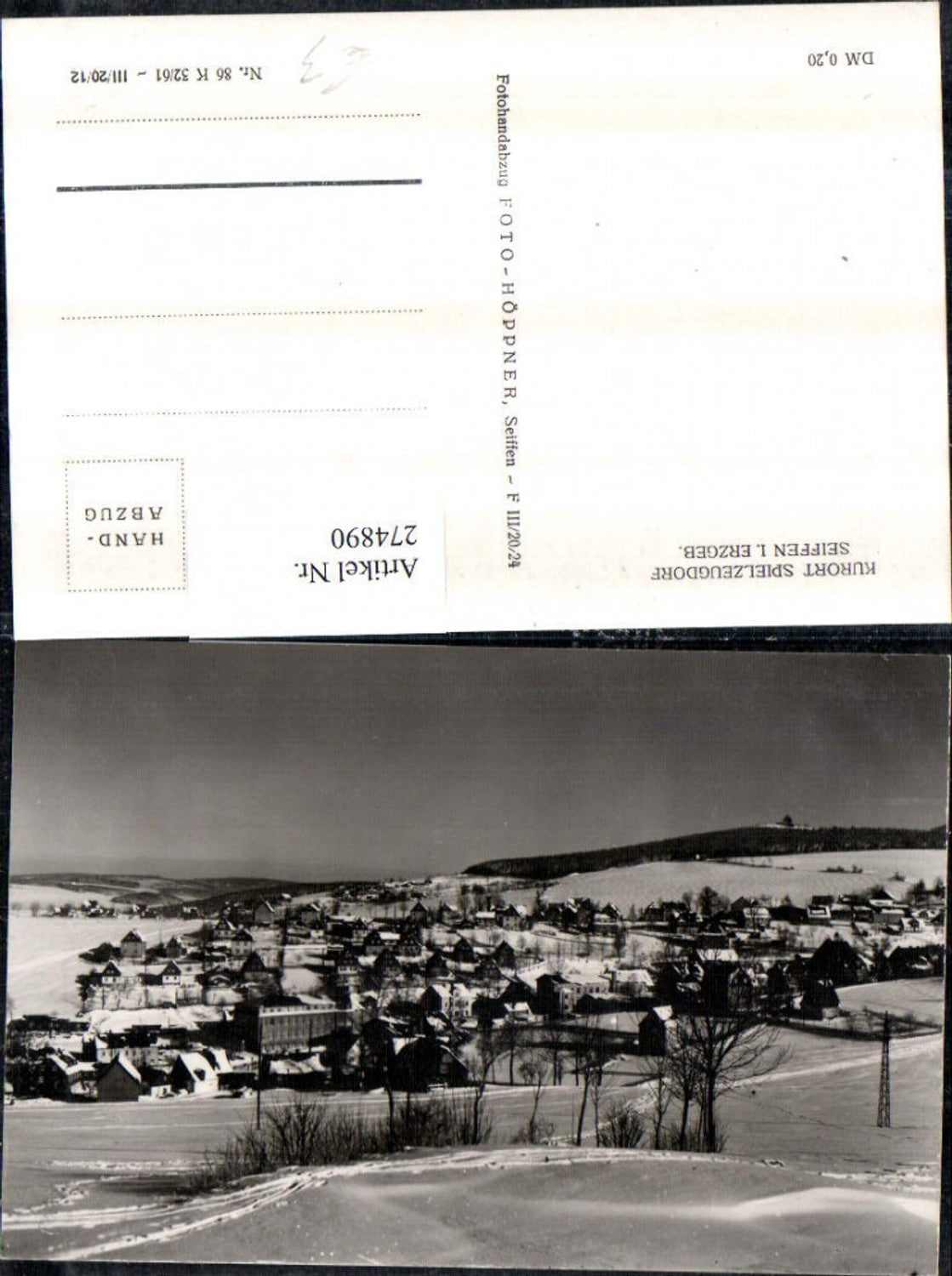 274890,Seiffen im Erzgebirge Totale Winterbild
