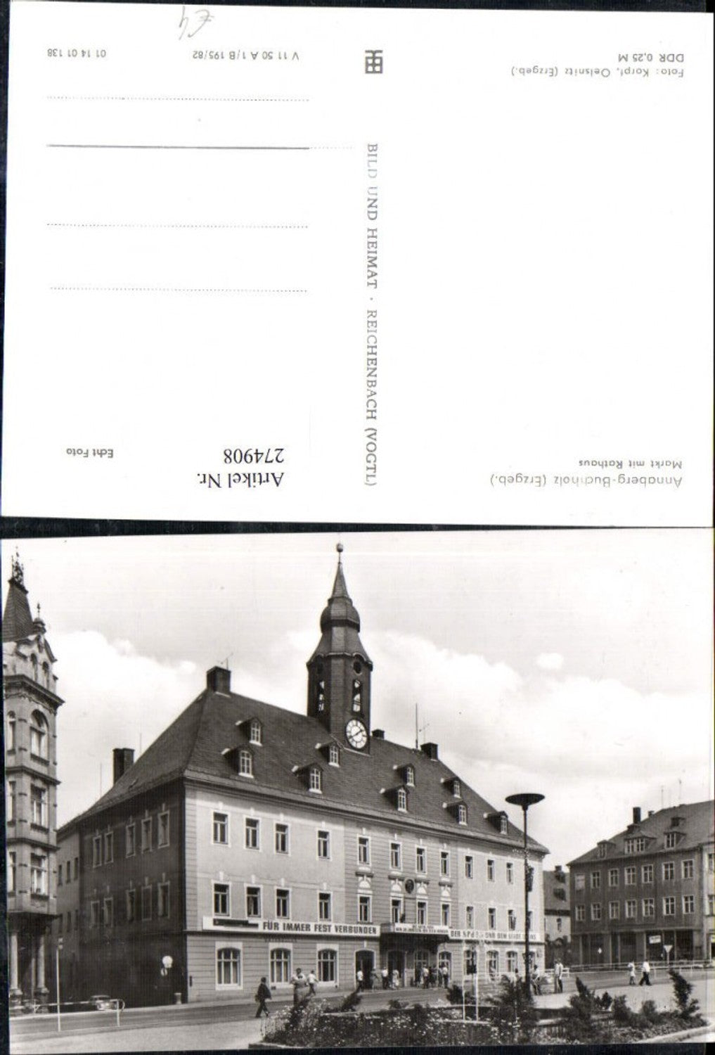 274908,Annaberg-Buchholz im Erzgebirge Markt m. Rathaus