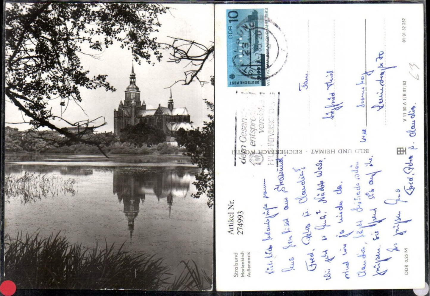 274993,Stralsund Marienkirche Kirche vom Frankenteich