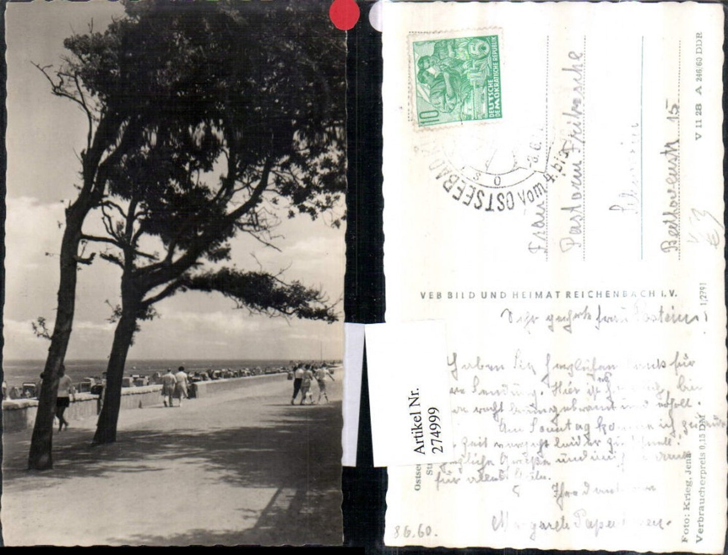 274999,Ostseebad Kühlungsborn Strandpromenade pub VEB 1/2791