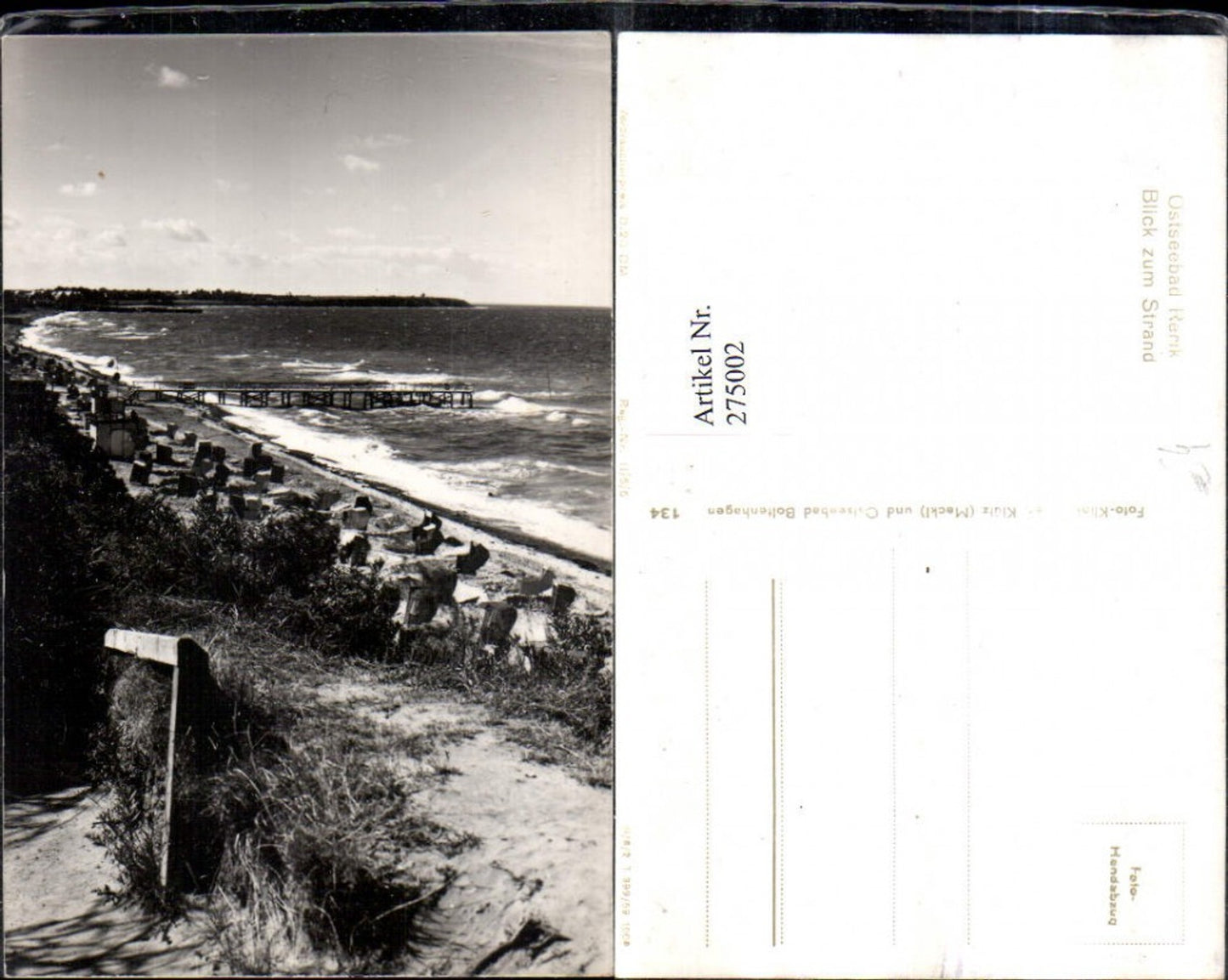 275002,Ostseebad Rerik Blick zum Strand Strandkörbe
