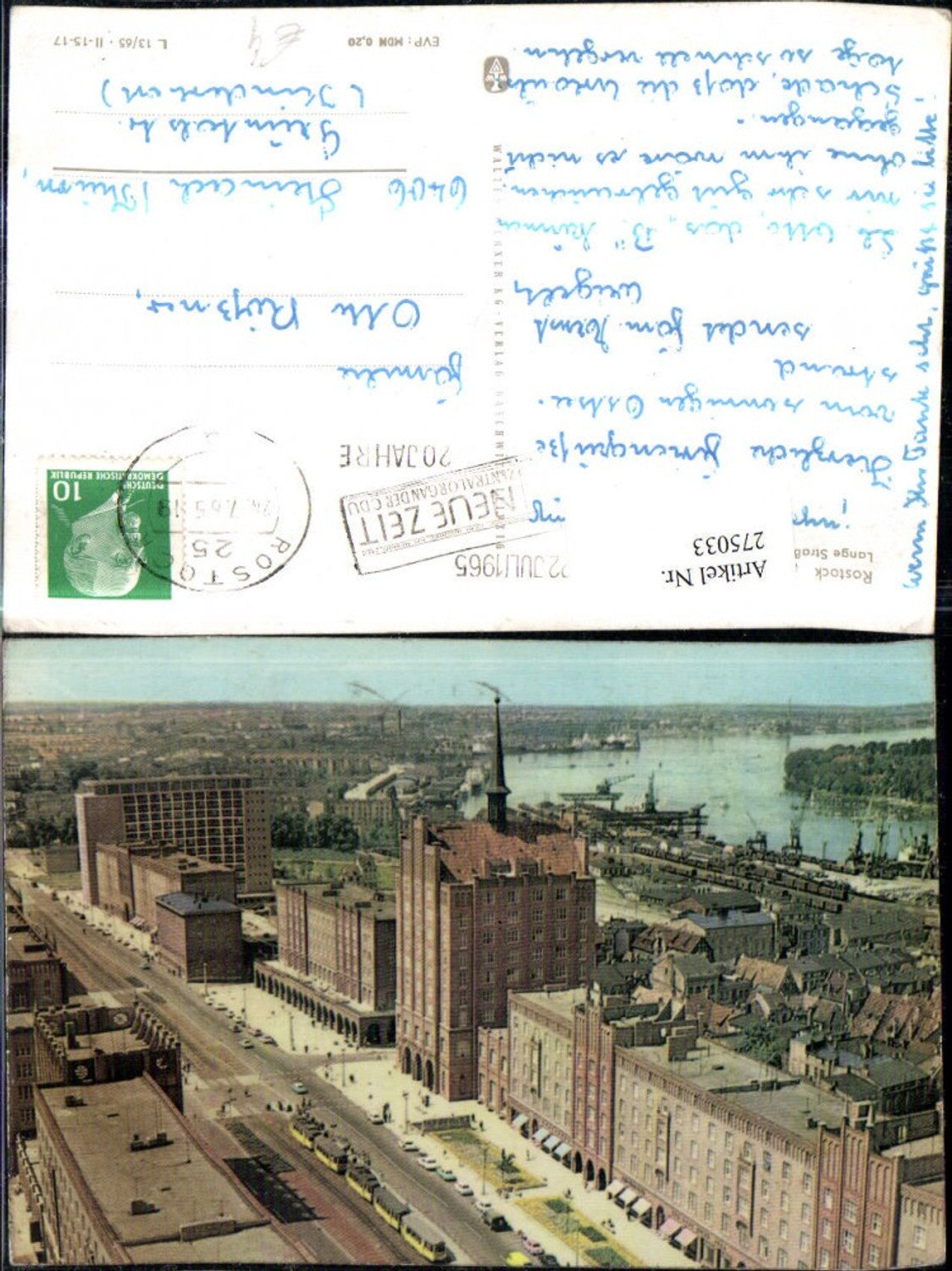 275033,Rostock Teilansicht Lange Straße