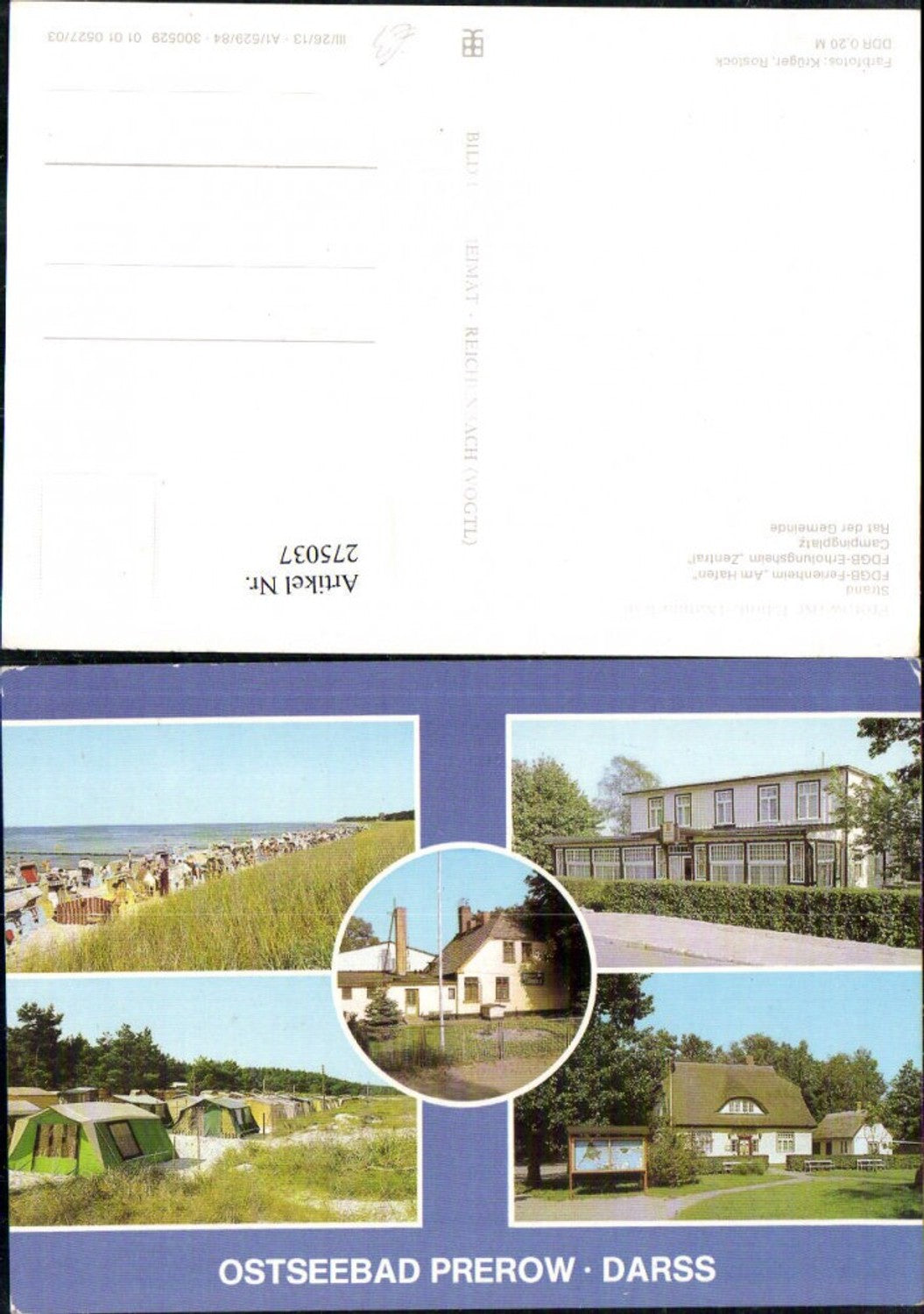 275037,Prerow Strand Ferienheim Am Hafen Erholungsheim Zentral Campingplatz Rat d. Gemeinde Mehrbildkarte