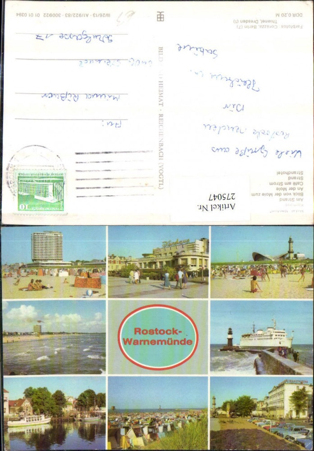 275047,Rostock Warnemünde Hotel Neptun Kurhaus Strand Cafe am Strom Strandhotel Dampfer Mehrbildkarte