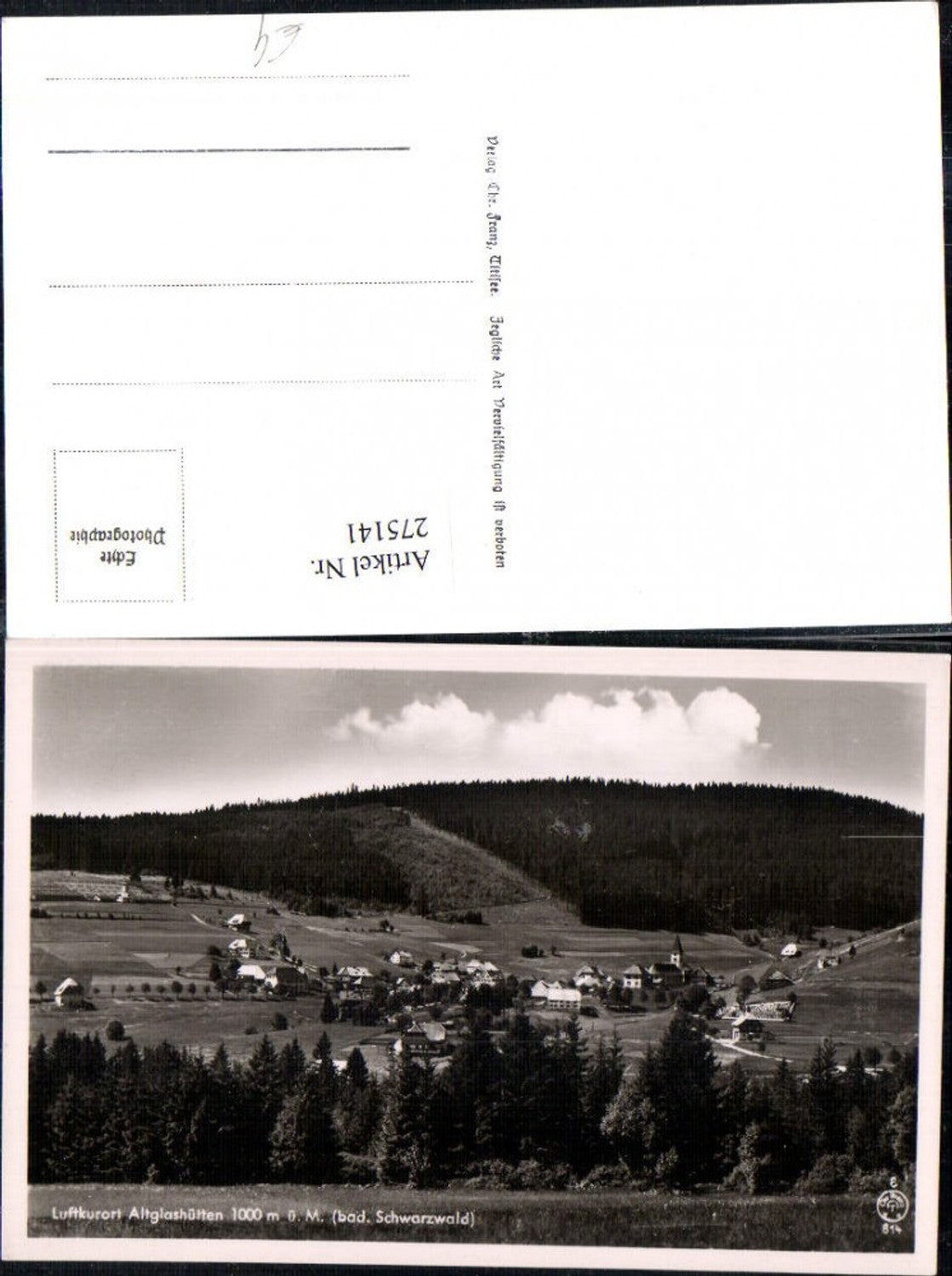 275141, Altglashütten im Schwarzwald Totale