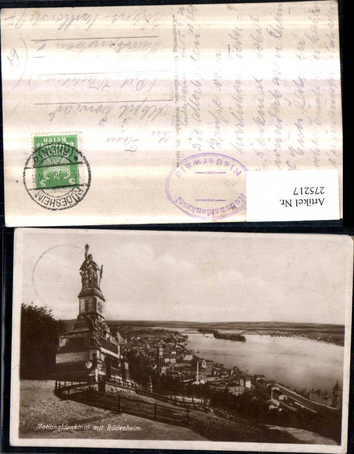 275217,Nationaldenkmal m. Rüdesheim a. Rhein Totale