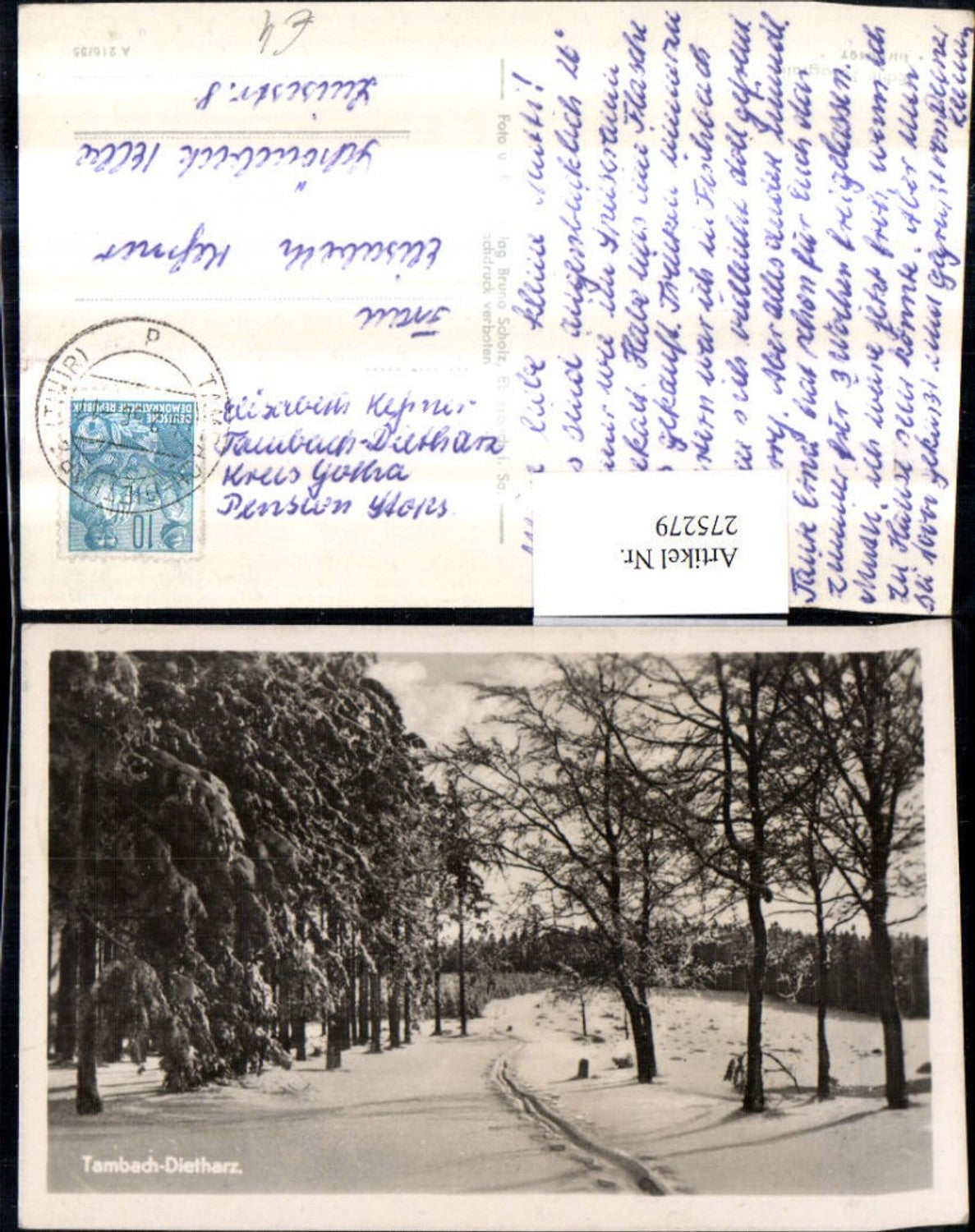 275279,Tambach-Dietharz Wegpartie Wald Winterbild