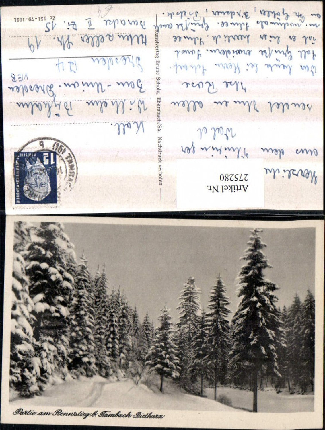 275280,Partie am Rennstieg b. Tambach-Dietharz Wald Winterbild