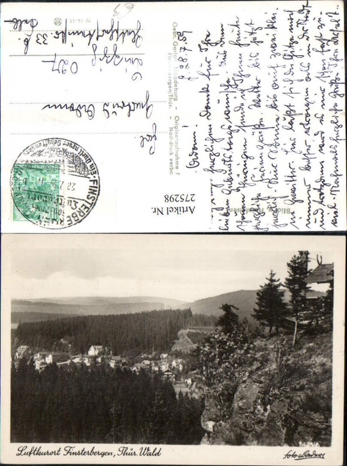 275298, Finsterbergen in the Thuringian Forest, panoramic view from the Hainfelsen rock formation