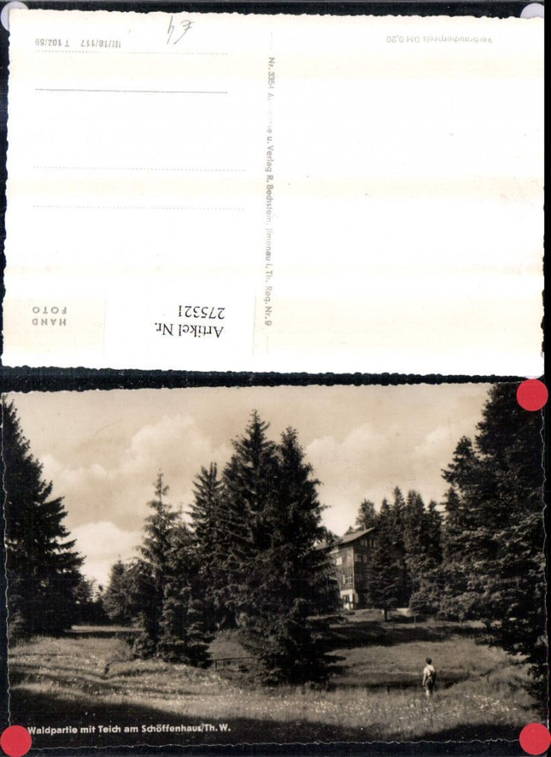275321,Waldpartie m. Teich am Schöffenhaus im Thüringer Wald