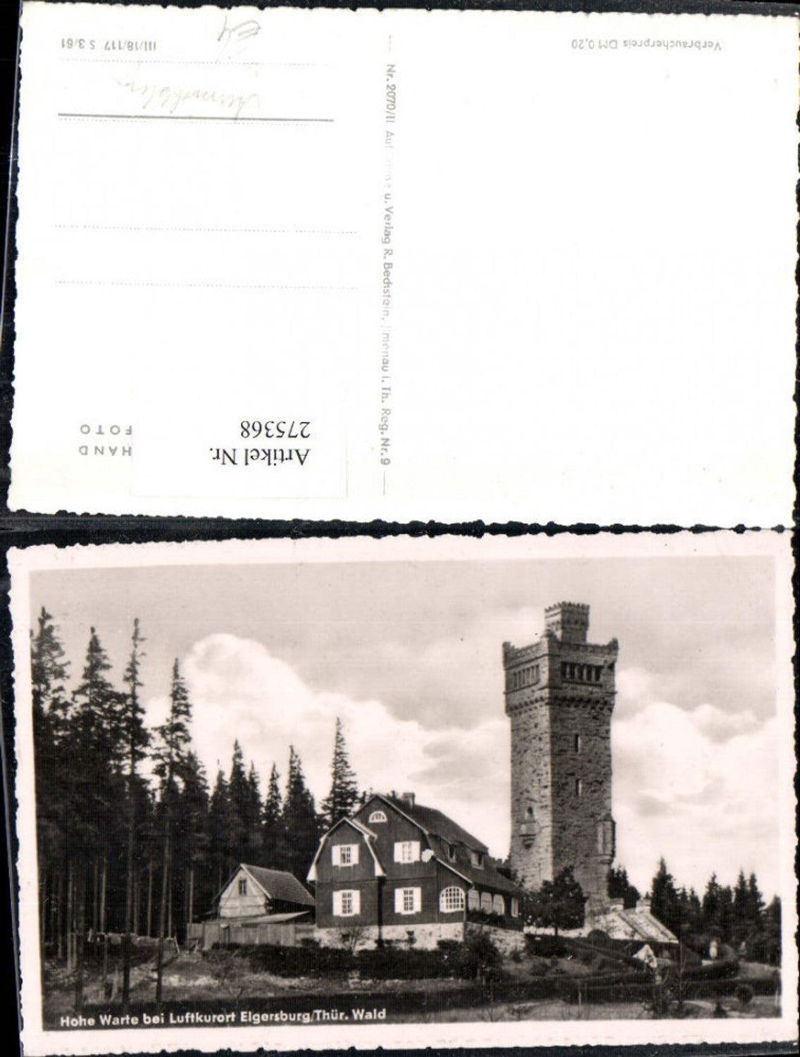 275368, Hohe Warte observation tower near Elgersburg