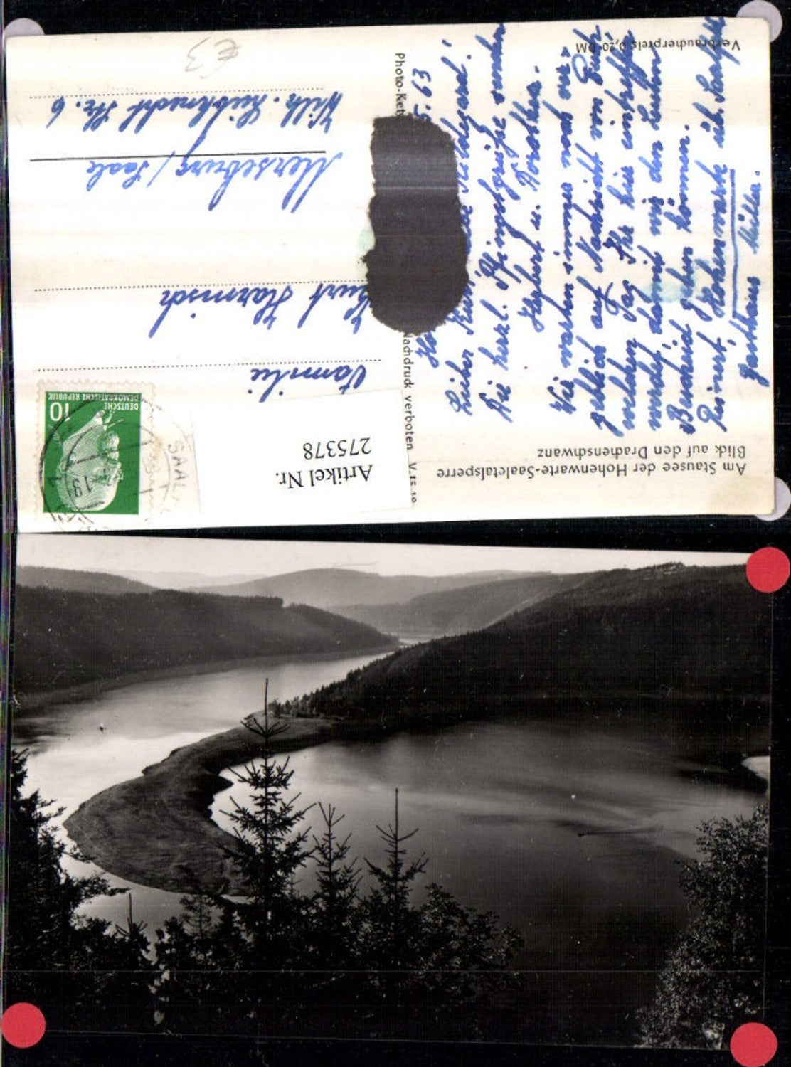275378,Stausee See d. Hohenwarte-Saaletalsperre Blick auf d. Drachenschwanz