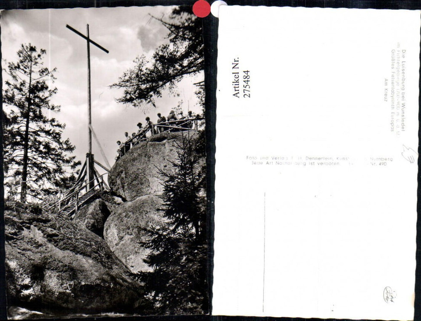 275484,Luisenburg b. Wunsiedel im Fichtelgebirge Felsenlabyrinth Kreuz