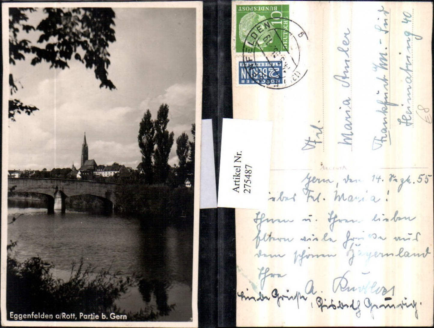 275487,Eggenfelden Rott Partie b. Gern Brücke Kirche