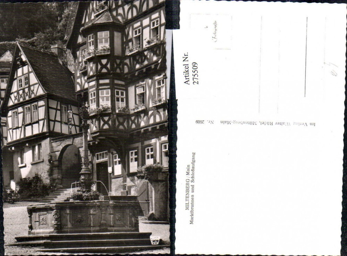 275509,Miltenberg am Main Marktbrunnen Brunnen u. Schlossaufgang