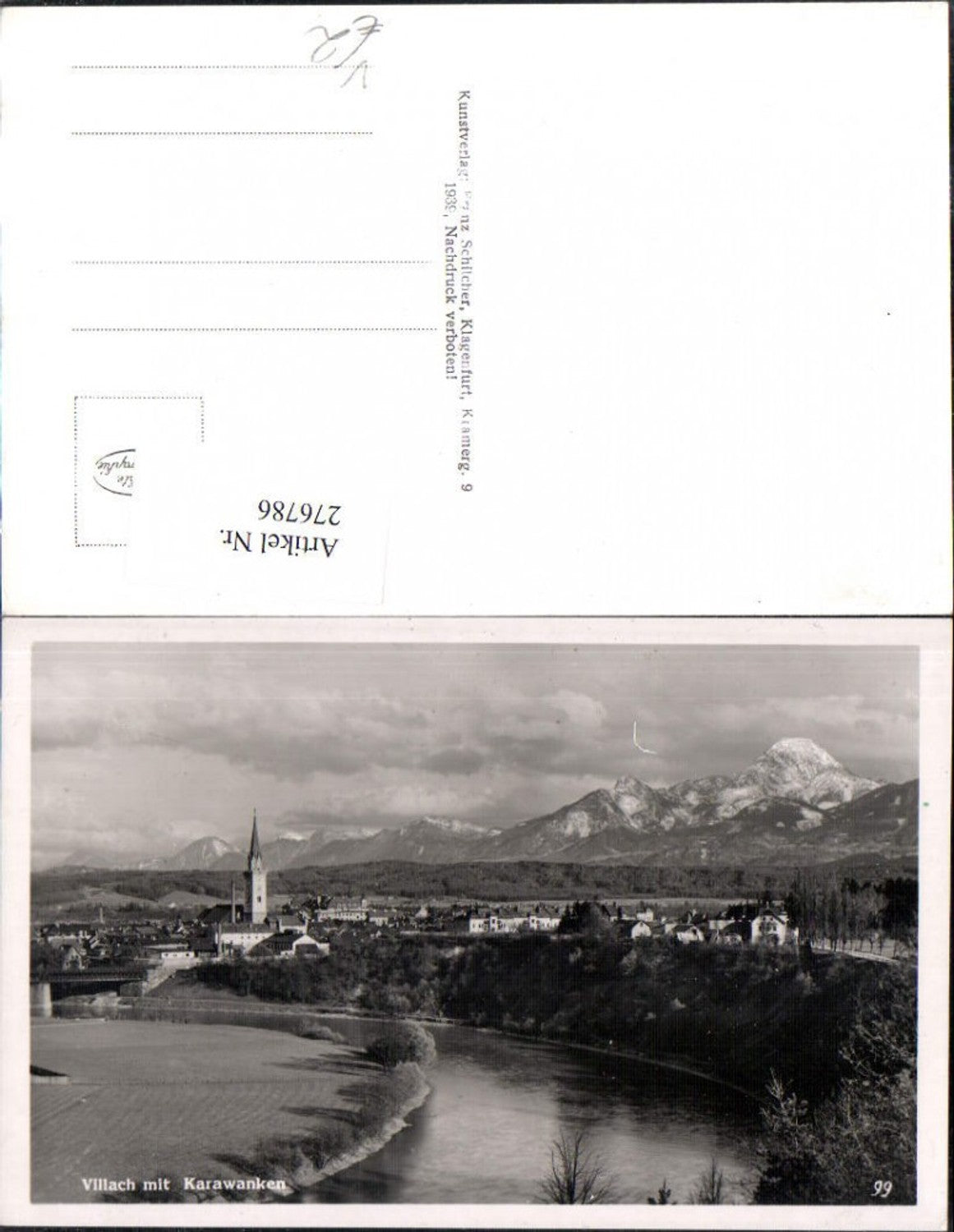 276786, Villach Totale m. Karawanken mountain scenery pub Franz Schilcher 99