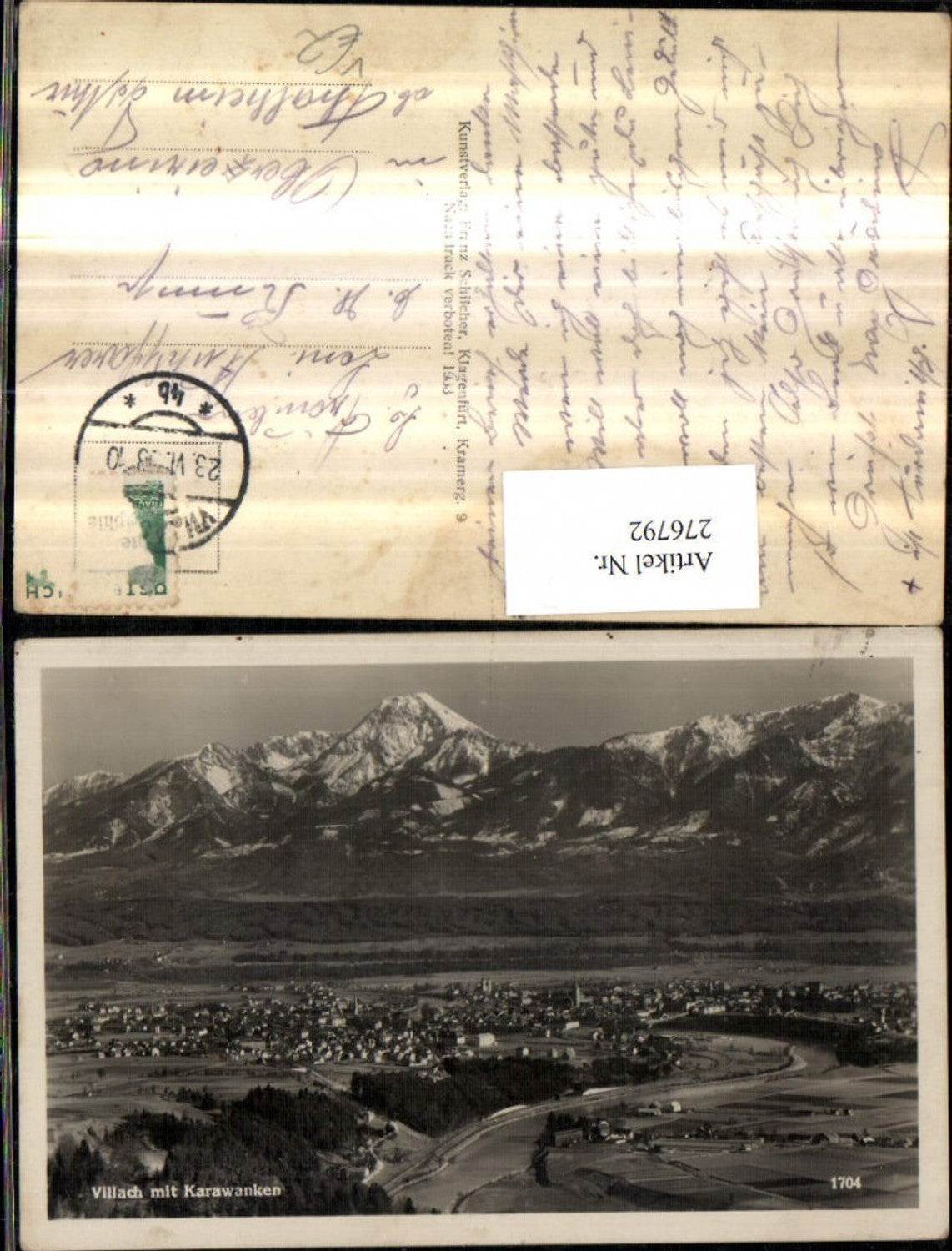 276792,Villach Totale m. Karawanken Bergkulisse pub Franz Schilcher 1704