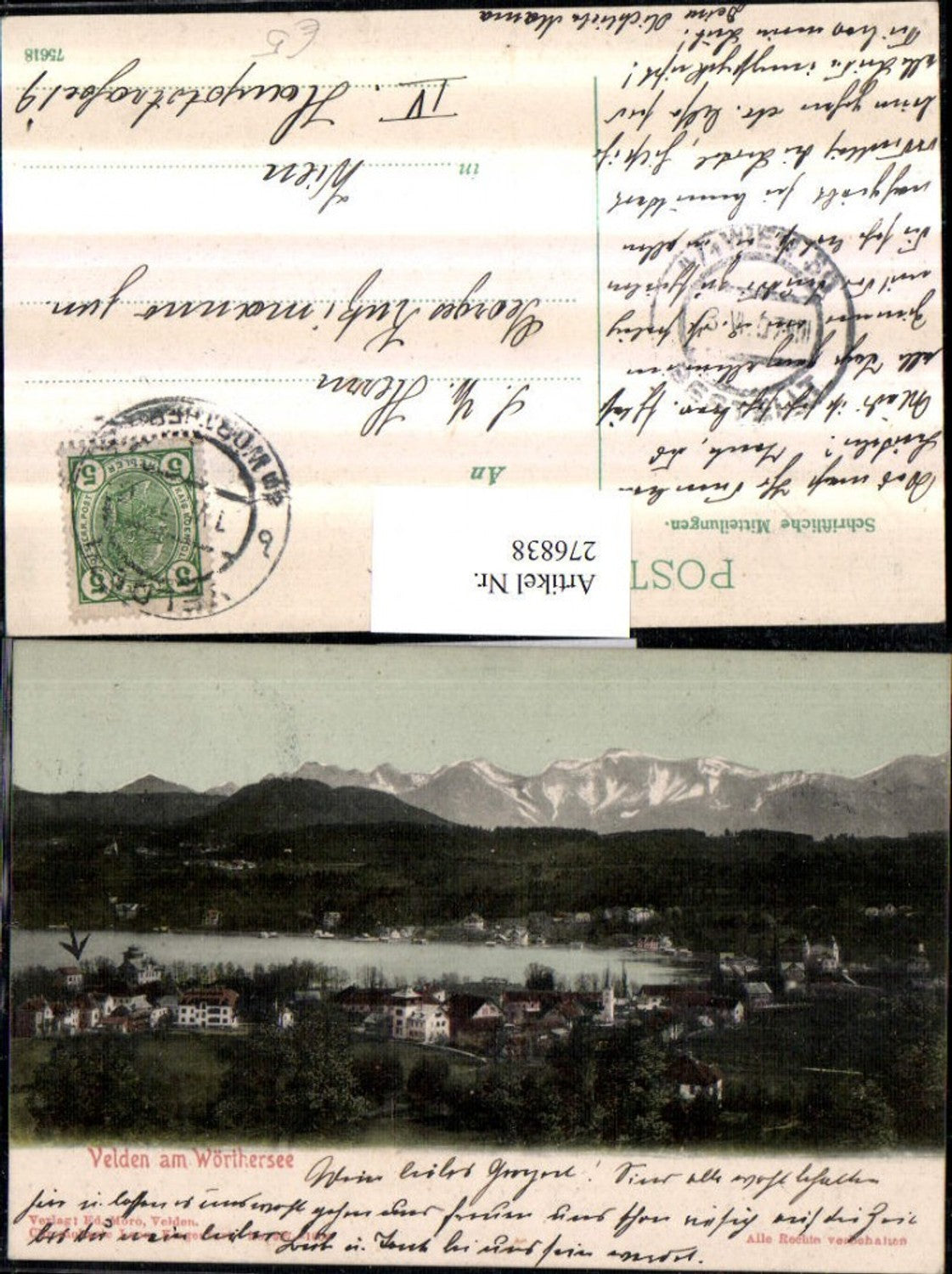 276838,Velden am Wörthersee Totale Bergkulisse