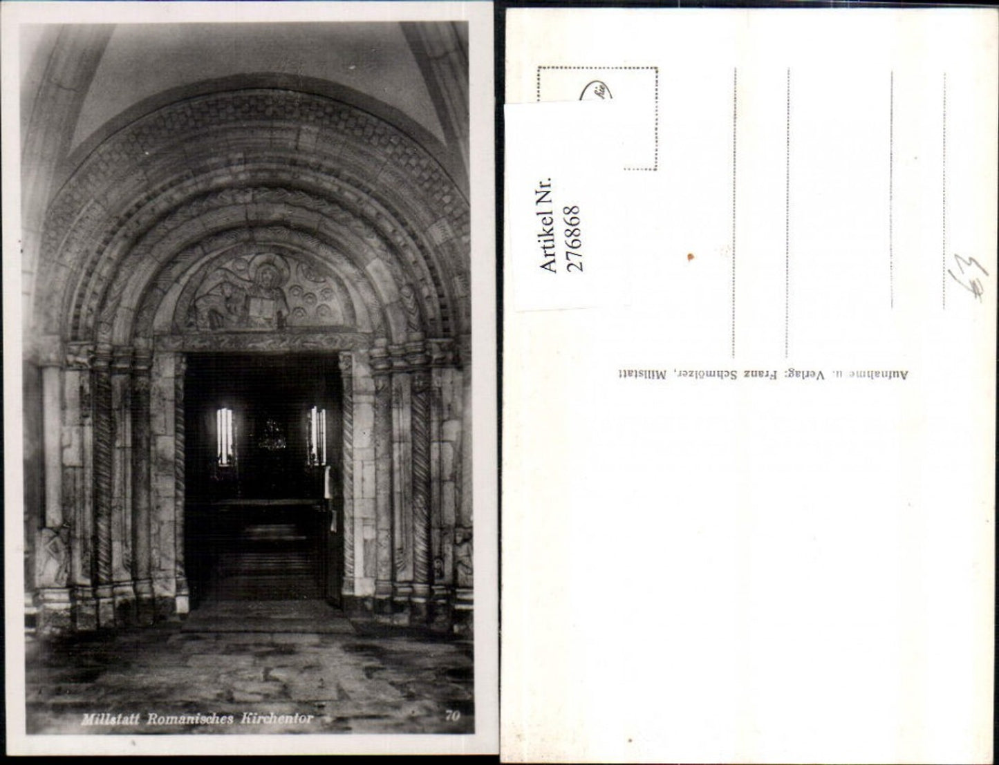 276868,Millstatt am See Romanisches Kirchentor Portal
