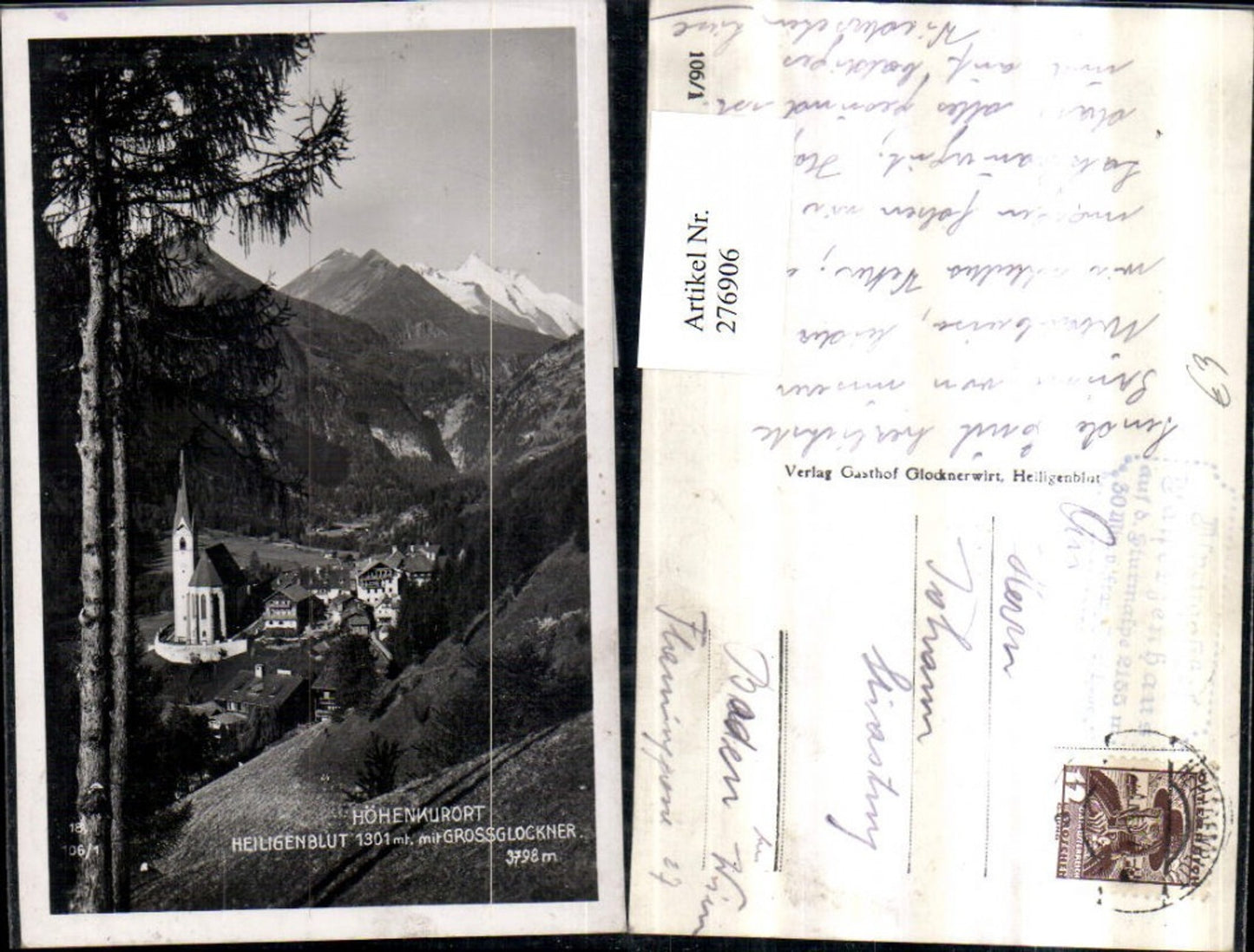 276906,Heiligenblut Totale m. Großglockner Bergkulisse