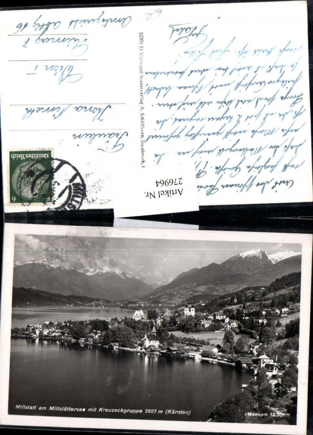 276964,Millstatt am Millstättersee Totale m. Kreuzeckgruppe Bergkulisse
