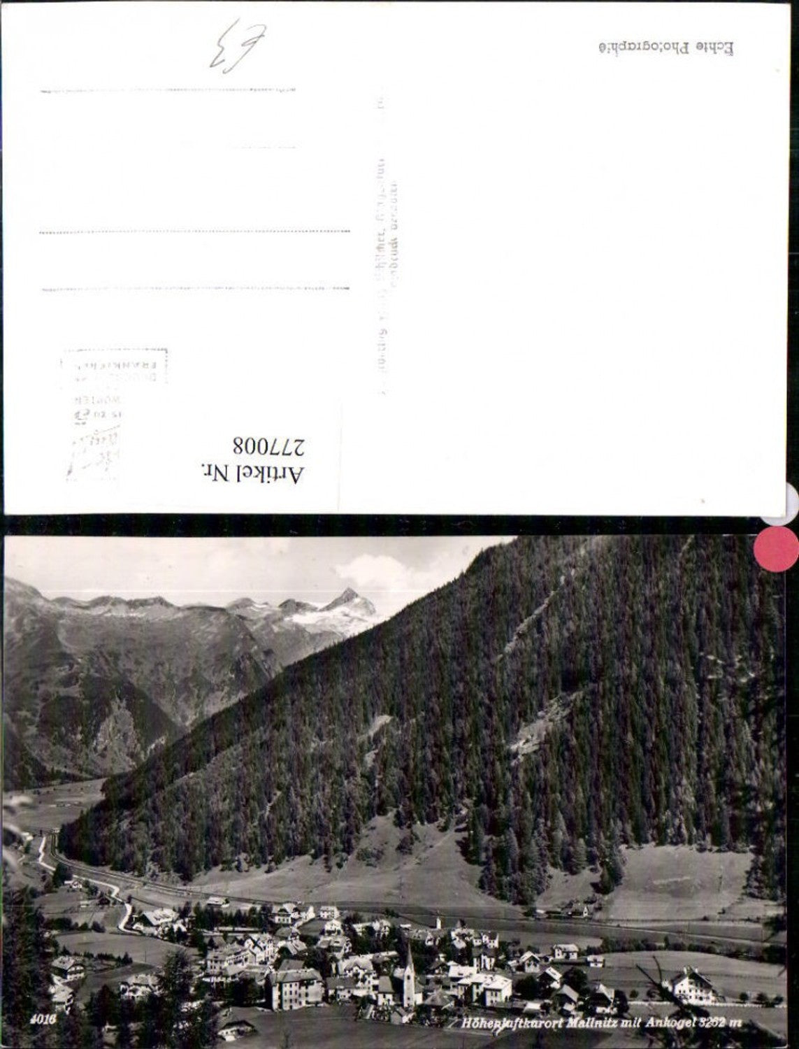 277008,Mallnitz Totale m. Ankogel Bergkulisse pub Franz Schilcher 4016