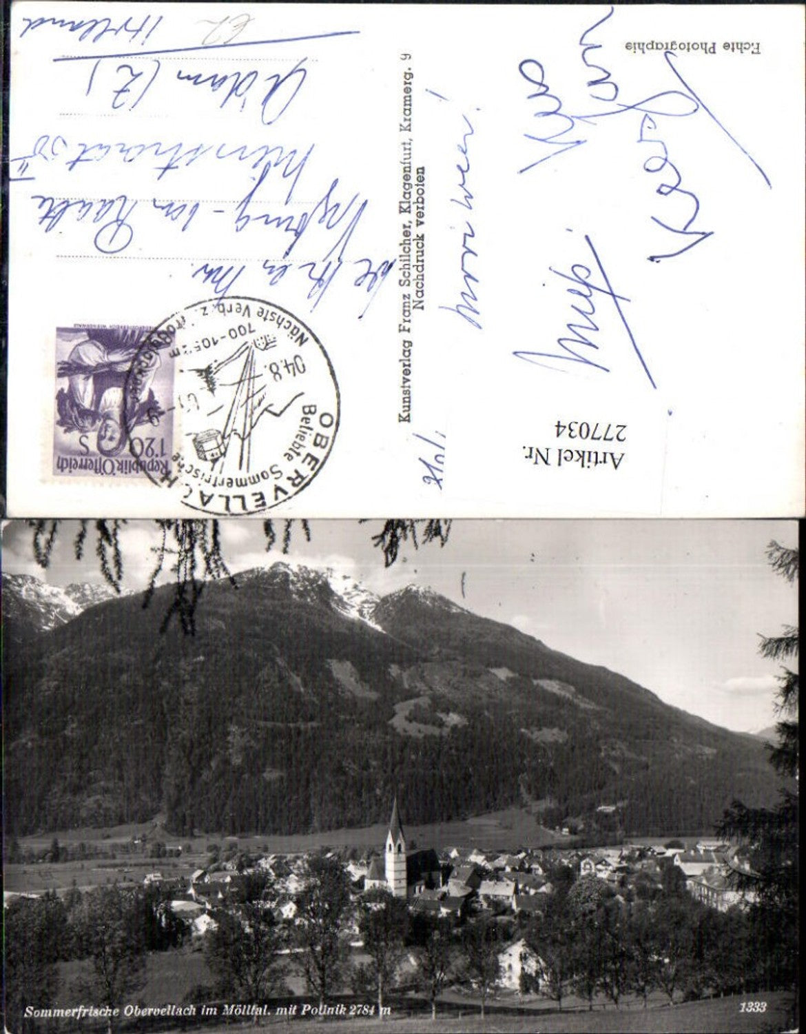 277034,Obervellach im Mölltal Totale m. Polinik pub Franz Schilcher 1333