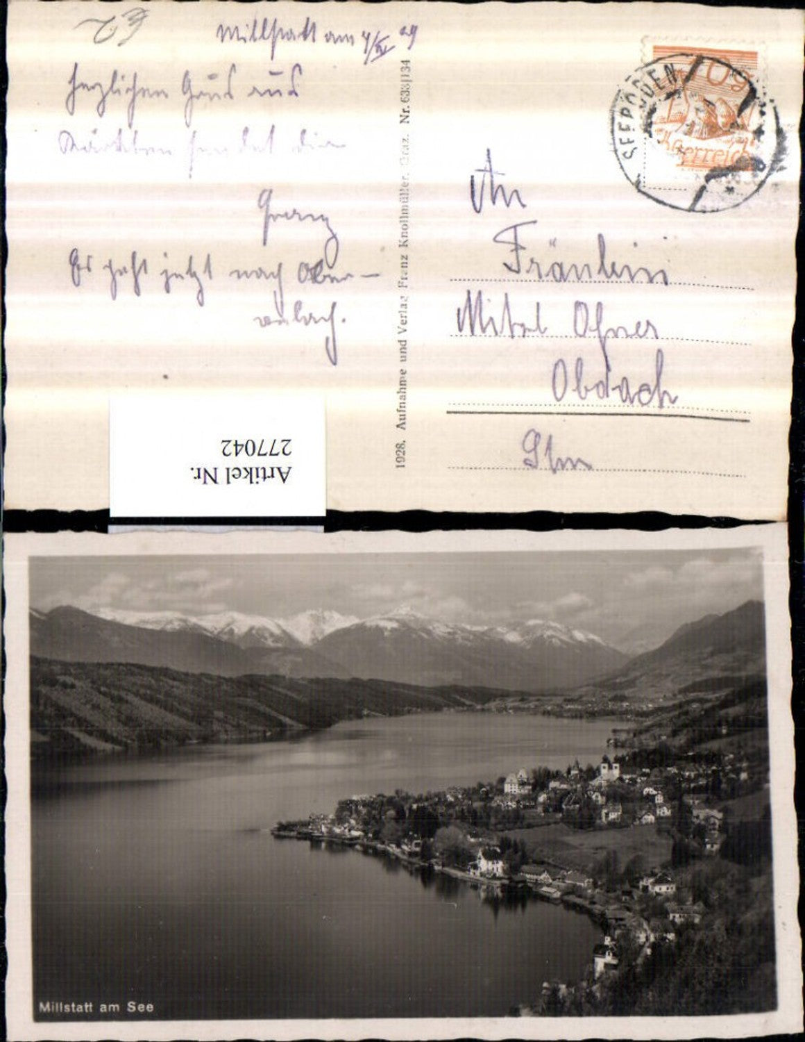277042,Millstatt am See Totale Bergkulisse