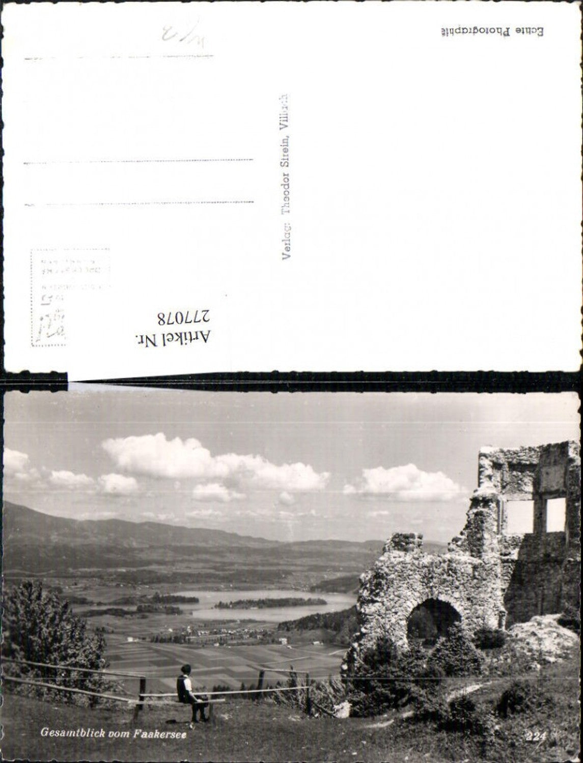 277078,Gesamtblick von Ruine auf Faakersee See b. Faak am See