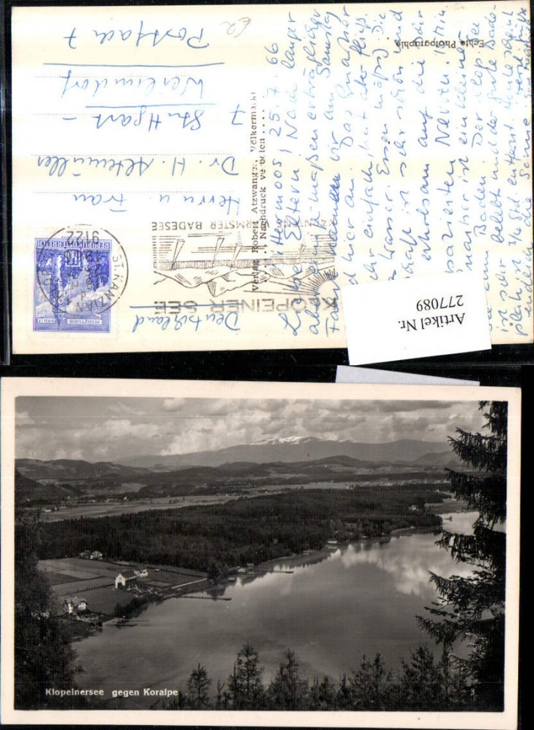 277089,Klopeinersee See geg. Koralpe b. Völkermarkt