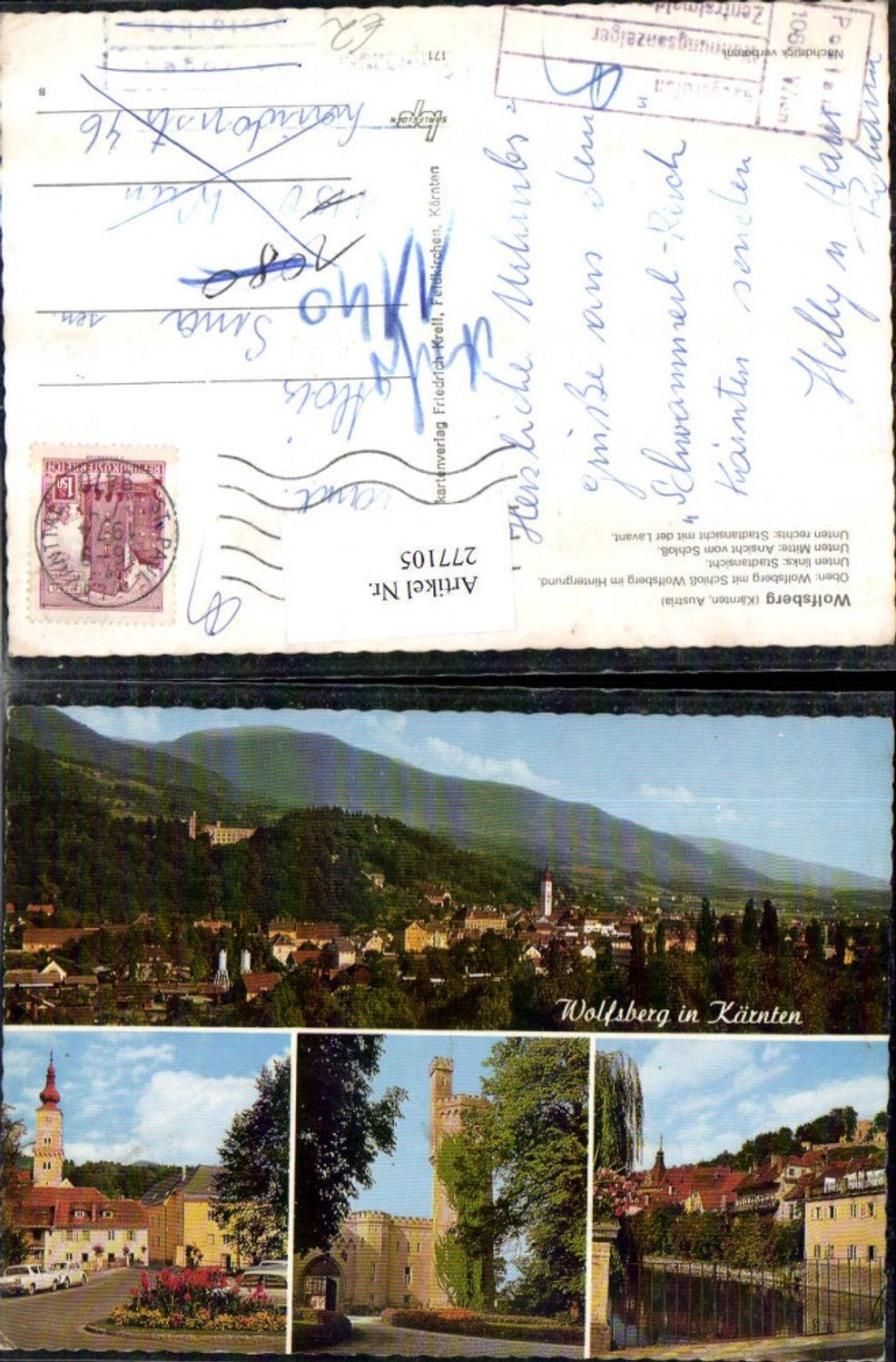 277105,Wolfsberg Totale Schloss Straßenansicht Partie Mehrbildkarte