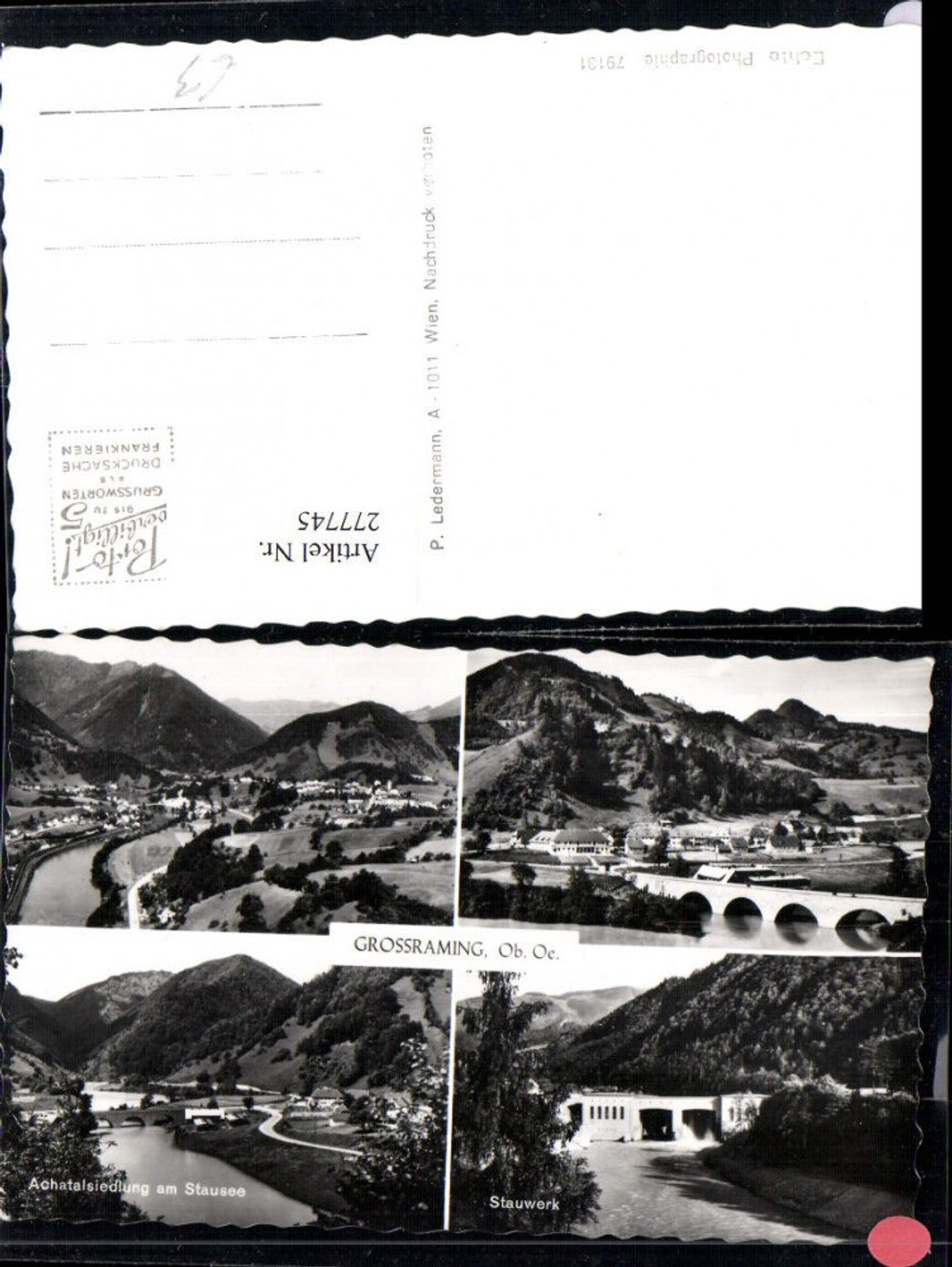 277745,Großraming Totale Brücke Stauwerk Stausee Mehrbildkarte