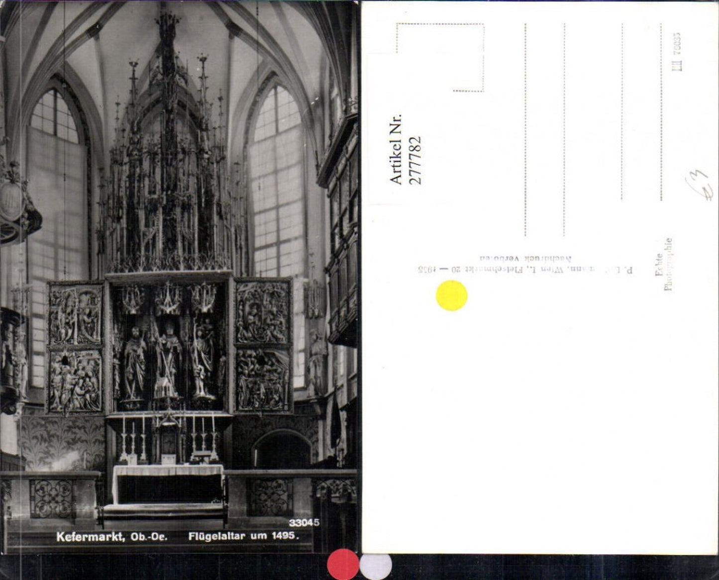 277782,Kefermarkt Kirche Innenansicht Flügelaltar um 1495