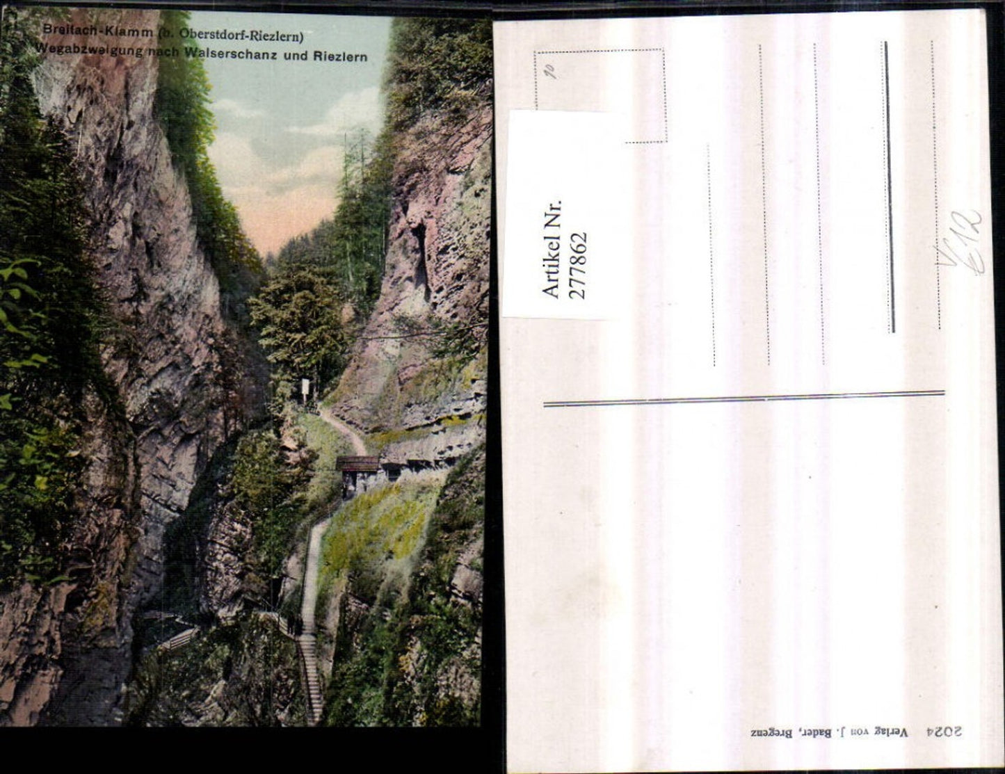 277862, Breitach-Klamm near Oberstdorf-Riezlern, junction to Walserschanz, J. Bader, 2024