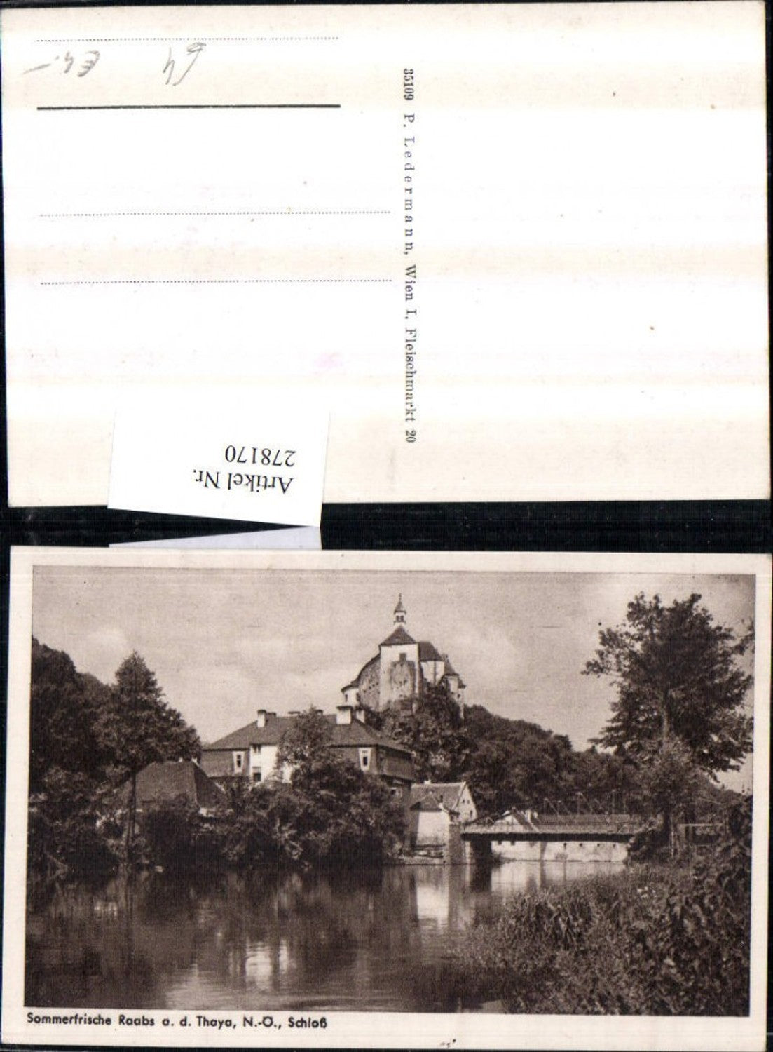 278170,Raabs an d. Thaya Schloss Brücke