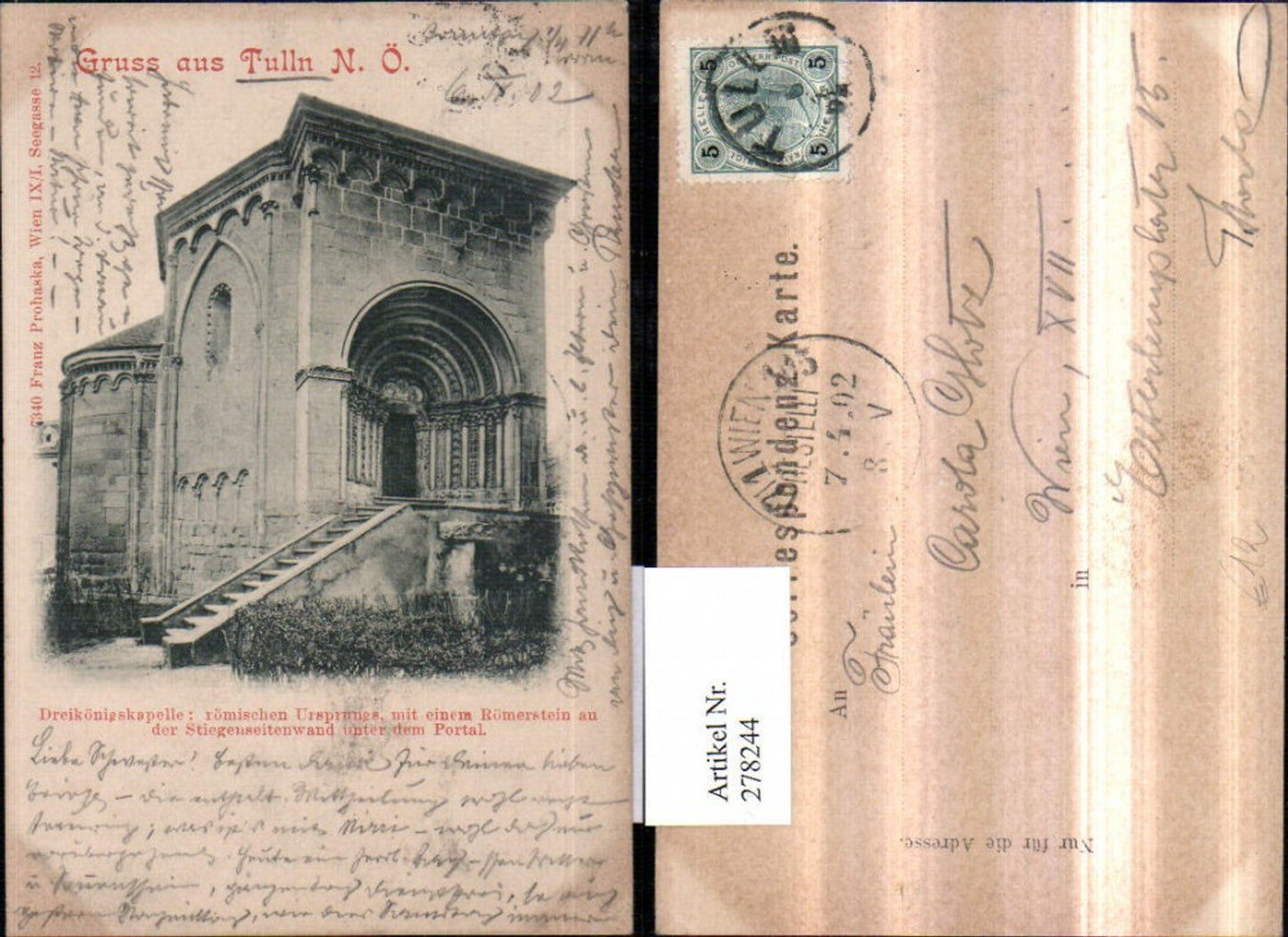 278244,Gruß aus Tulln Dreikönigskapelle Kapelle