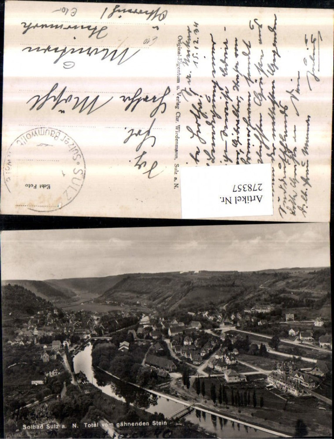 278357,Sulz am Neckar Totale vom gähnenden Stein