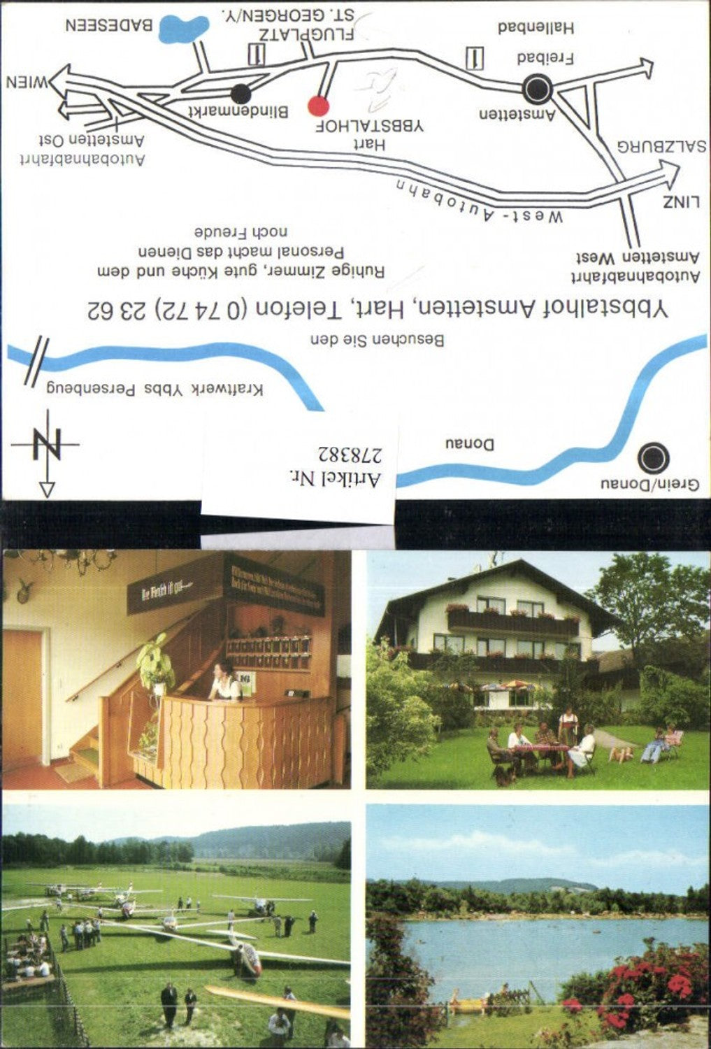 278382,Ybbstalhof in Hart b. Amstetten St. Georgen am Ybbsfeld Segelflieger See Mehrbildkarte