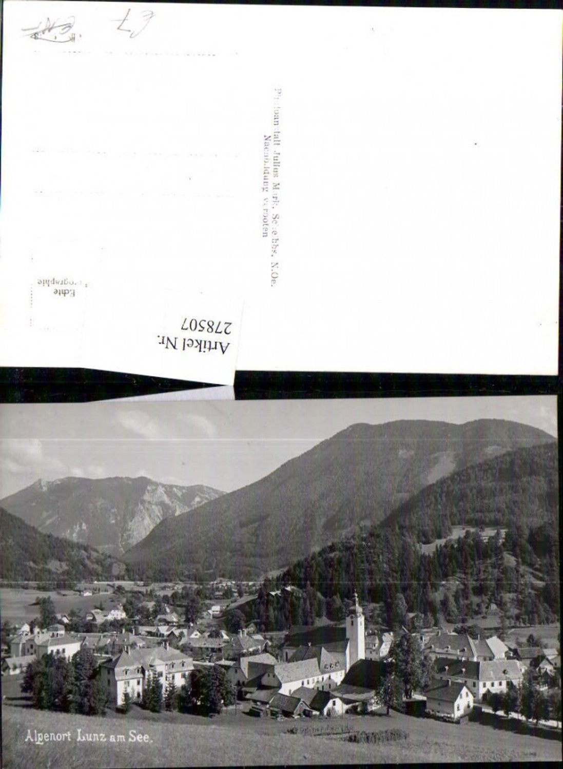 278507,Lunz am See Totale Bergkulisse