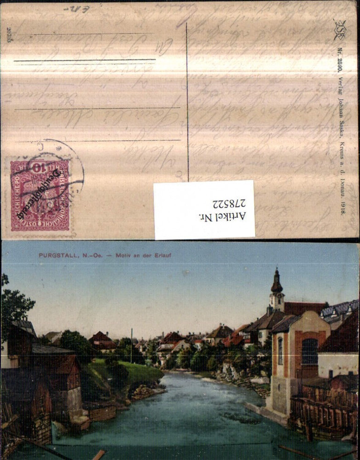 278522,Purgstall Teilansicht Partie an d. Erlauf