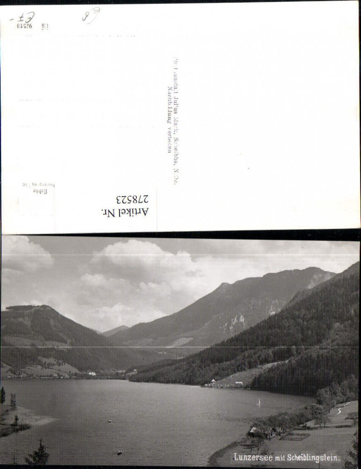 278523,Lunzersee See b. Lunz m. Scheiblingstein Bergkulisse