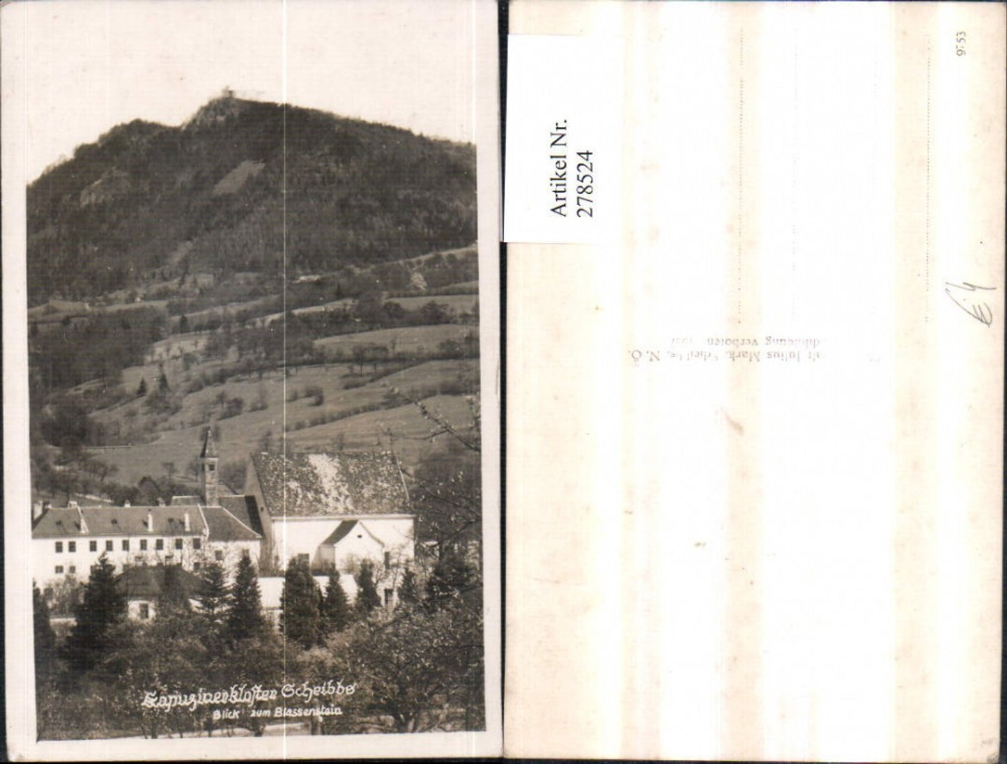 278524,Kapuzinerkloster Kloster Scheibbs Blick zum Blassenstein