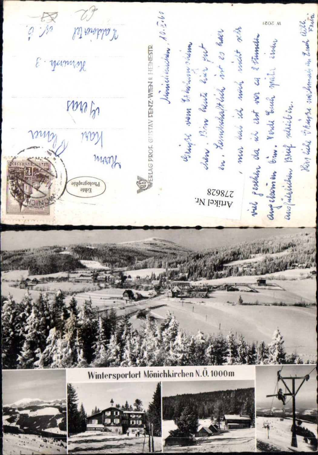 278628,Mönichkirchen Totale Sessellift Bergkulisse Winterbilder Mehrbildkarte