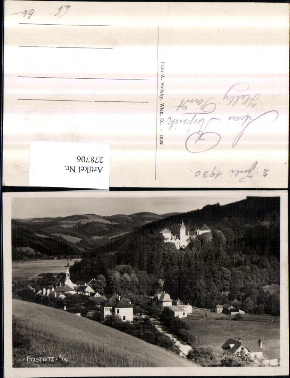 278706,Feistritz am Wechsel Totale m. Schloss Burg